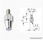 Messeinsatz für Messuhr, keramik, 2 mm