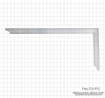 Carpenter’s steel square 35 mm width, stainless, 800 x 320 mm
