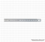 Maßstab, INOX, biegsame Ausführung,  150x13x0,5 mm