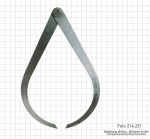 Outside caliper with rivet joint,  250 mm