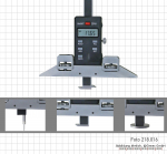 Digital depth caliper with changeable measuring points 300 mm