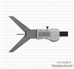 Digital depth caliper, with point ø 2, 25 mm, 120° Base