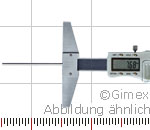 Digital depth caliper with round depth bar, 100 x 100 mm