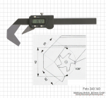 Dig. 5-Punkt Messschieber 2 - 40 mm