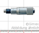 Micrometer heads,  6.5 mm, flat, reverse scale