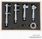 Inside micrometer-set with round measuring face