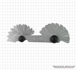 Double screw pitch gauges,  0.25 - 6 mm, 24 pcs.