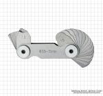 Radius gauge,  7.5 - 15.0 mm