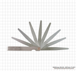 Präzisions-Fühlerlehre, 0,03 - 0,1 mm, 8 tlg.