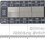 Oberflächen-Vergleichsplatten, 6 teilig, "Honrizontal-Fräsen"