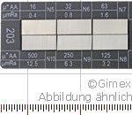 Oberflächen-Vergleichsplatten, 6 teilig, "Vertikal-Fräsen"